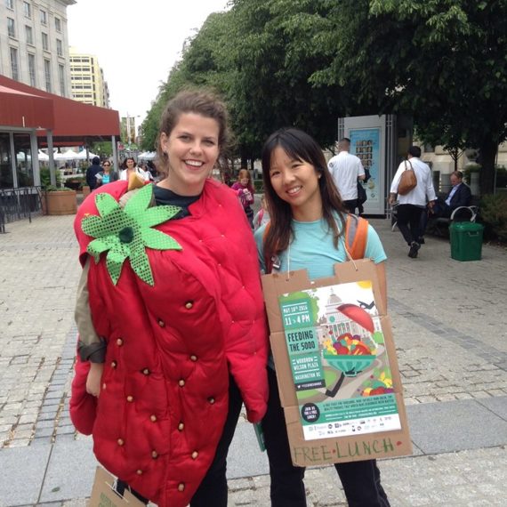 strawberry vegetable costume with member public